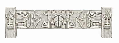 Ancestral Totem Hand - Carved Solid Wooden Gothic Platform Bed by Hibashi Furniture – handcrafted solid wood furniture made in India