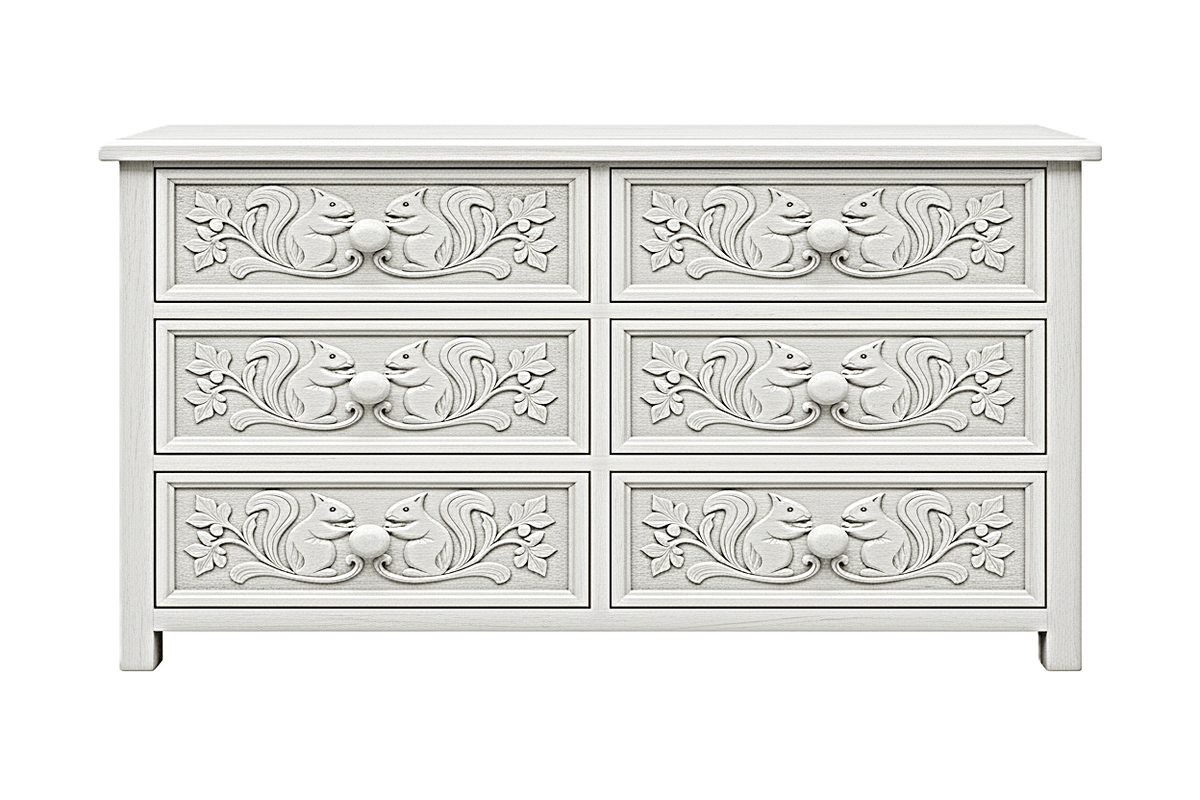 Anila™ Hand - Carved Solid Wood Dresser – handcrafted solid wood furniture