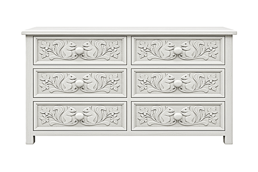 Anila™ Hand - Carved Solid Wood Dresser – handcrafted solid wood furniture