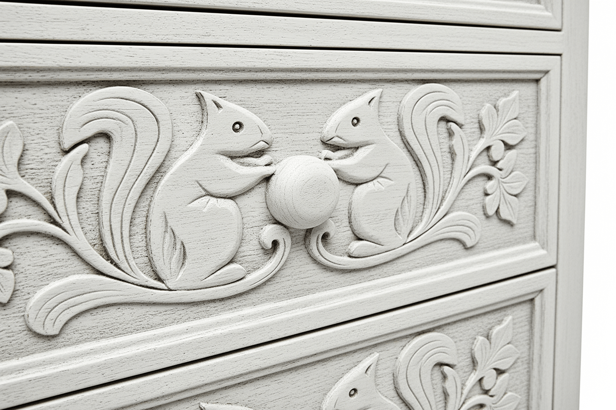 Anila™ Hand - Carved Solid Wood Dresser – handcrafted solid wood furniture