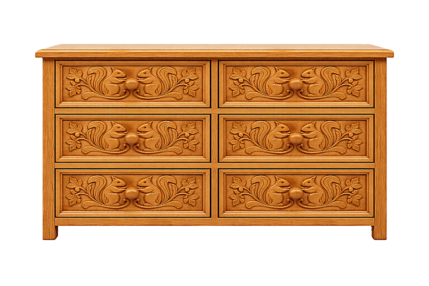 Anila™ Hand - Carved Solid Wood Dresser – handcrafted solid wood furniture