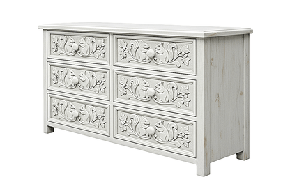 Anila™ Hand - Carved Solid Wood Dresser – handcrafted solid wood furniture
