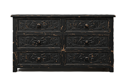 Anila™ Hand - Carved Solid Wood Dresser – handcrafted solid wood furniture