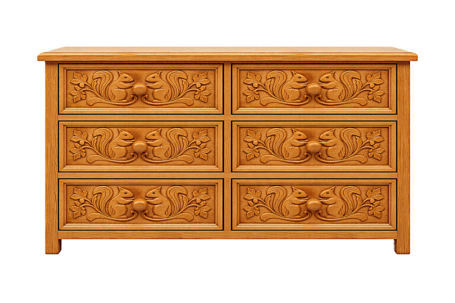 Anila™ Hand - Carved Solid Wood Dresser – handcrafted solid wood furniture