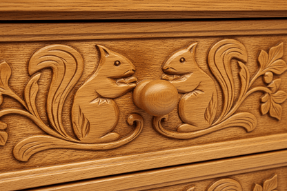 Anila™ Hand - Carved Solid Wood Dresser – handcrafted solid wood furniture