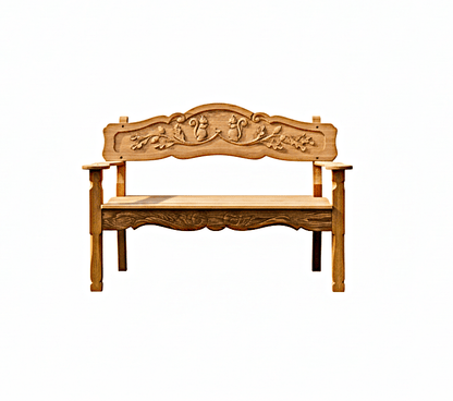 Anila™ Hand - Carved Solid Wood Garden Bench & Seating Collection – handcrafted solid wood furniture