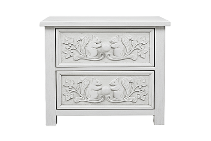 Anila™ Hand - Carved Solid Wood Nightstand – handcrafted solid wood furniture