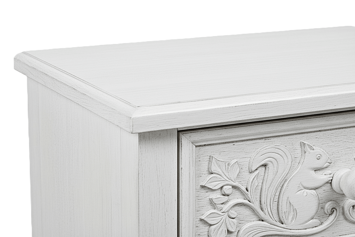 Anila™ Hand - Carved Solid Wood Nightstand – handcrafted solid wood furniture