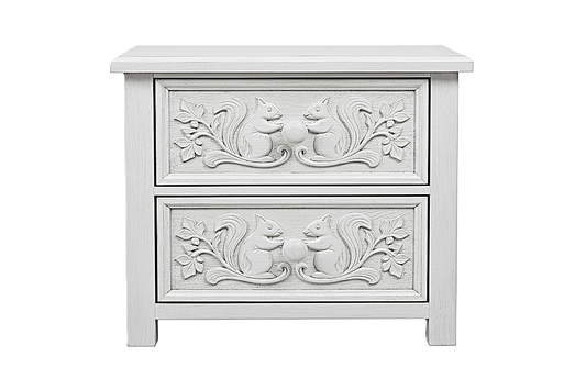 Anila™ Hand - Carved Solid Wood Nightstand – handcrafted solid wood furniture