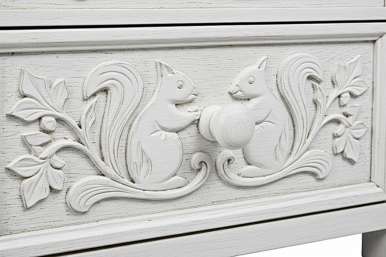 Anila™ Hand - Carved Solid Wood Nightstand – handcrafted solid wood furniture