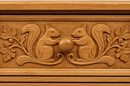 Anila™ Hand - Carved Solid Wood Nightstand – handcrafted solid wood furniture