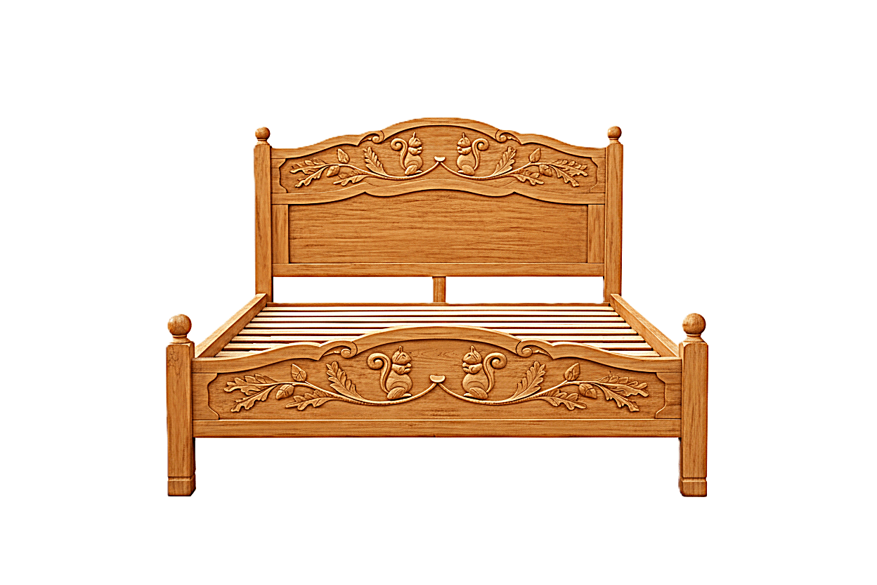 Anila™ Hand - Carved Solid Wood Platform Bed & Bedroom Collection – handcrafted solid wood furniture