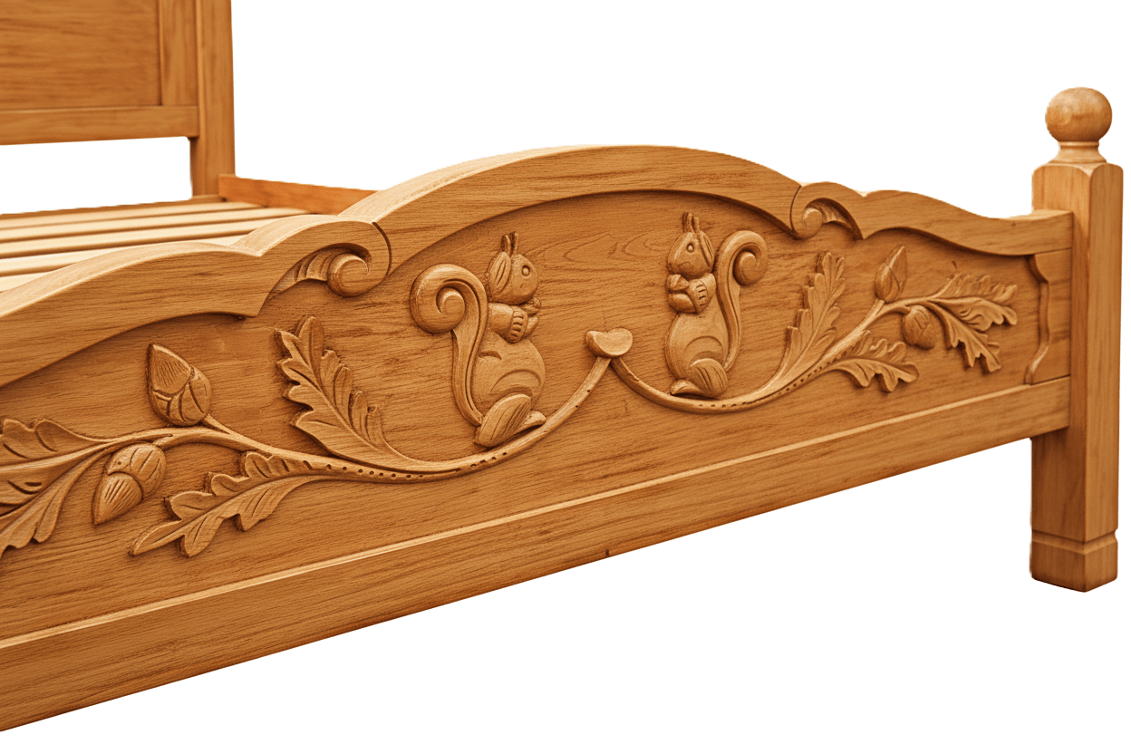 Anila™ Hand - Carved Solid Wood Platform Bed & Bedroom Collection – handcrafted solid wood furniture