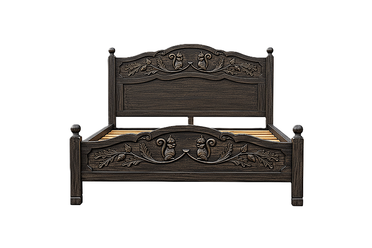 Anila™ Hand - Carved Solid Wood Platform Bed & Bedroom Collection – handcrafted solid wood furniture