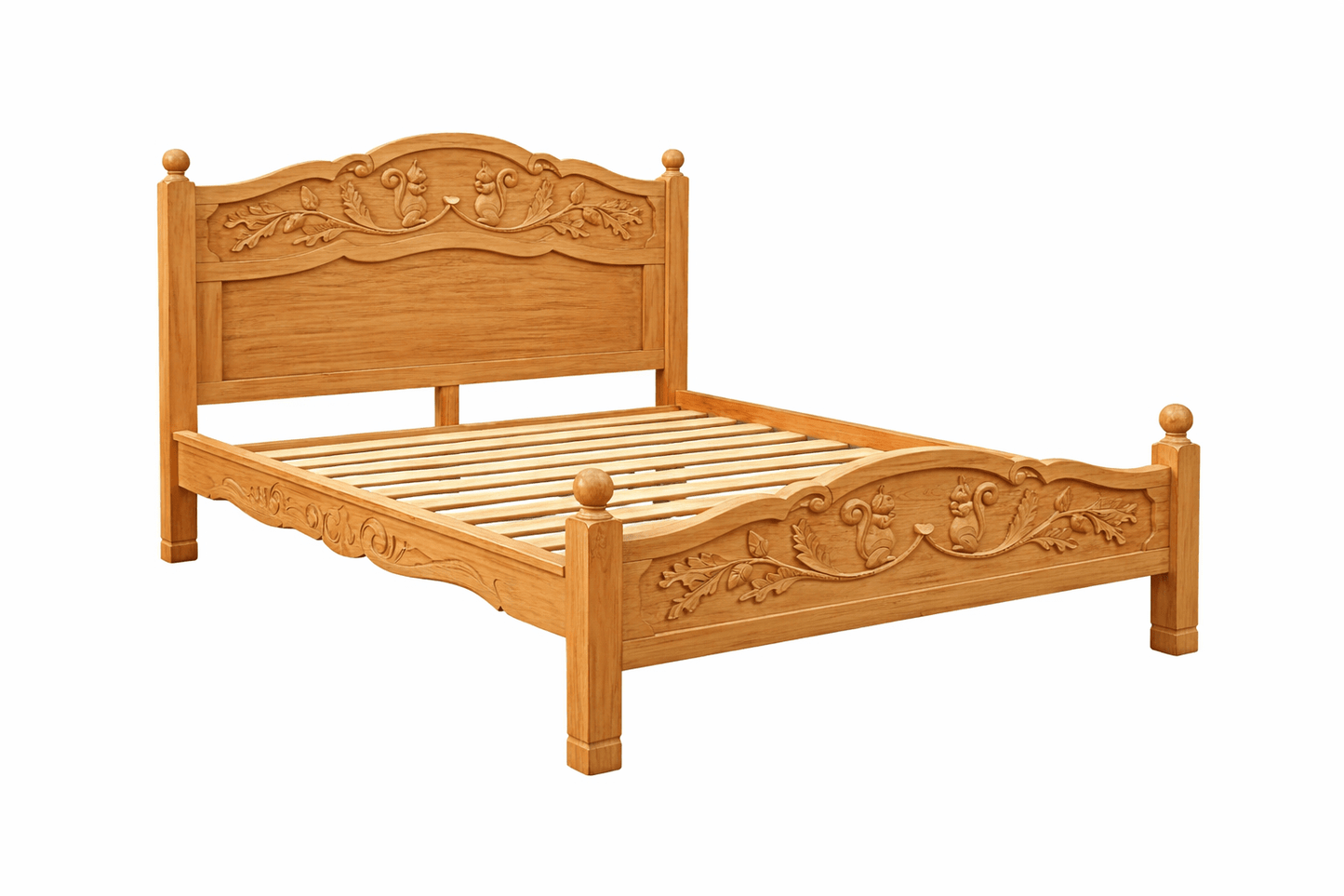 Anila™ Hand - Carved Solid Wood Platform Bed & Bedroom Collection – handcrafted solid wood furniture