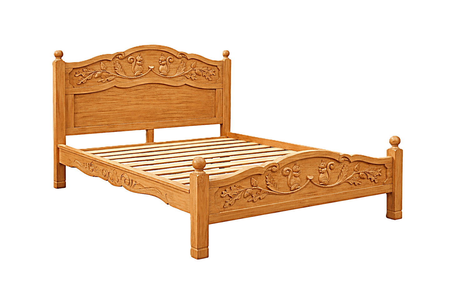 Anila™ Hand - Carved Solid Wood Platform Bed & Bedroom Collection – handcrafted solid wood furniture