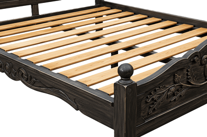 Anila™ Hand - Carved Solid Wood Platform Bed & Bedroom Collection – handcrafted solid wood furniture