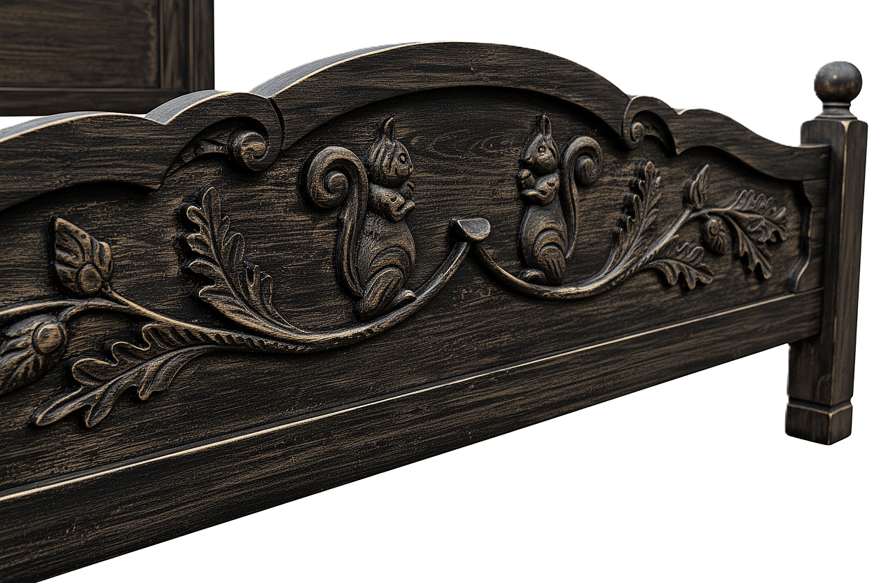 Anila™ Hand - Carved Solid Wood Platform Bed & Bedroom Collection – handcrafted solid wood furniture