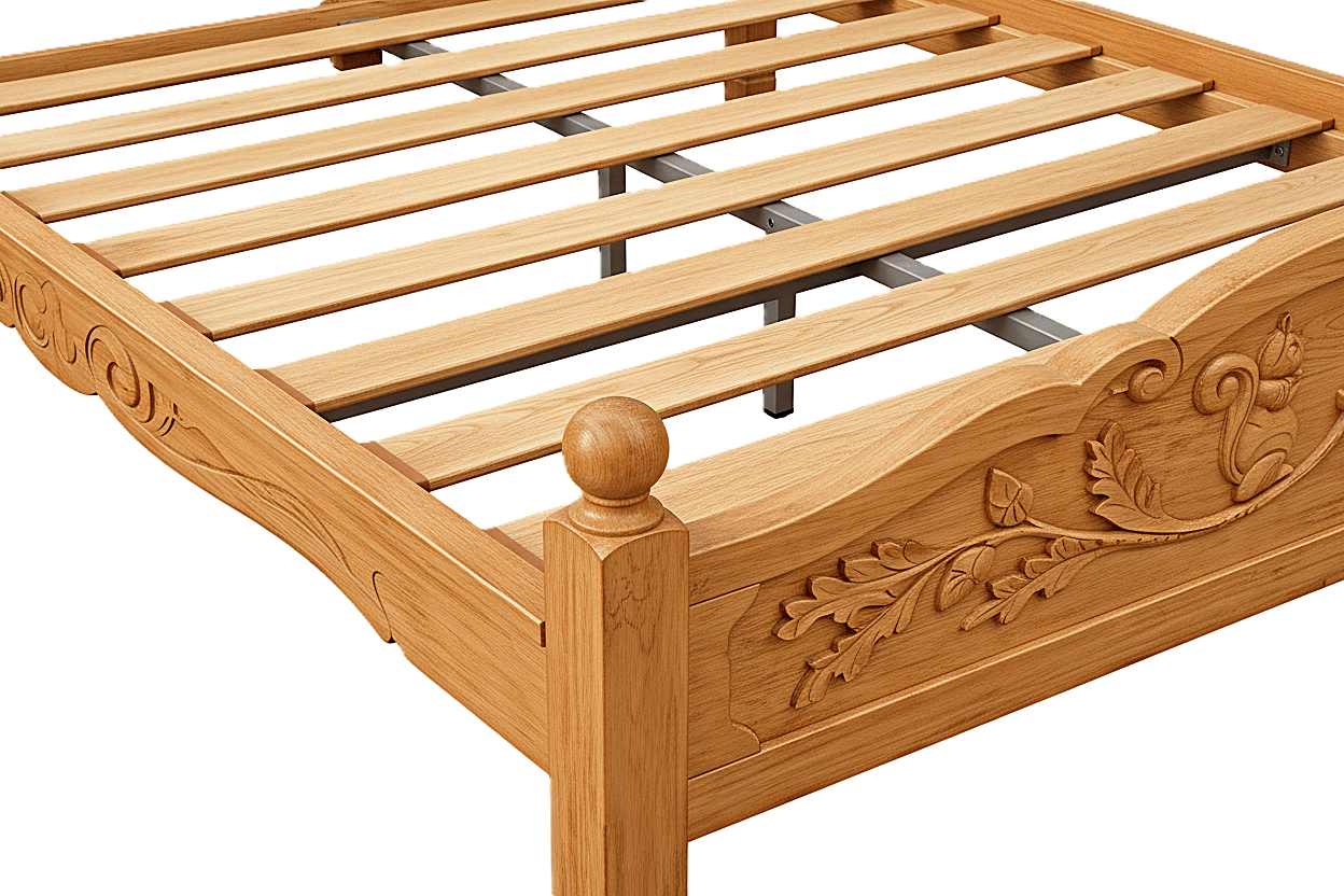 Anila™ Hand - Carved Solid Wood Platform Bed & Bedroom Collection – handcrafted solid wood furniture
