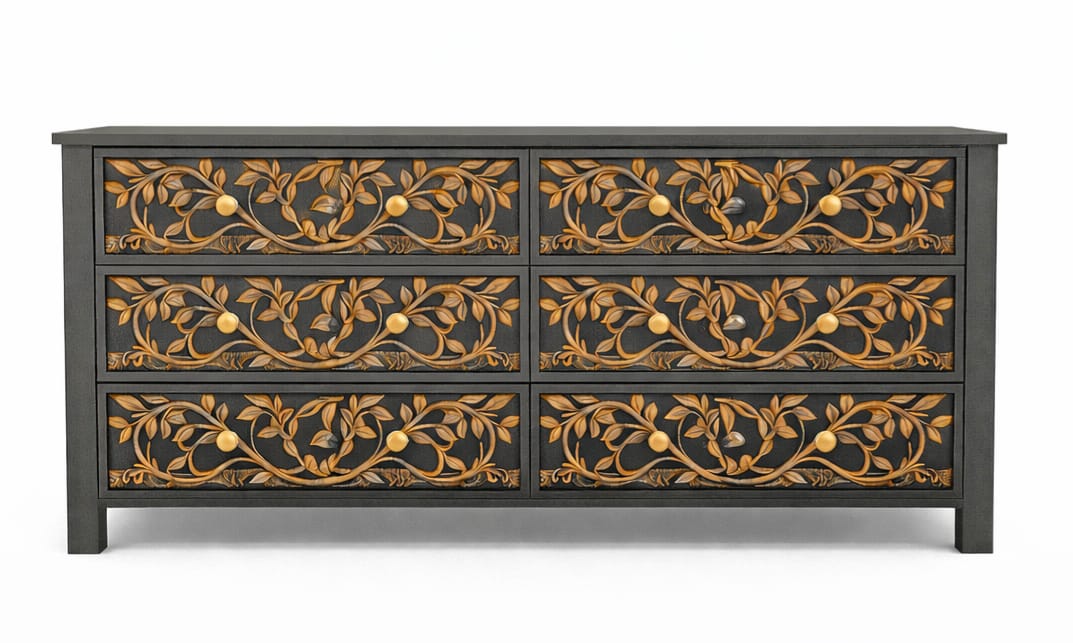 Arbor Vitae Royale™ Hand - Carved Tree of Life Solid Wood Platform Bed / Bed Collection – handcrafted solid wood furniture