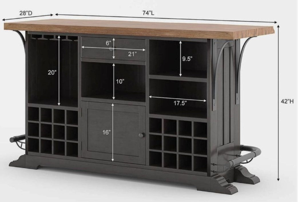 Arlington Solid Wooden One Drawer Bar Table Indoor / Outdoor – handcrafted solid wood furniture