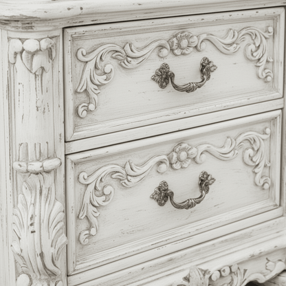 Aurelian Crest™ Hand - Carved Solid Wood Nightstand – handcrafted solid wood furniture