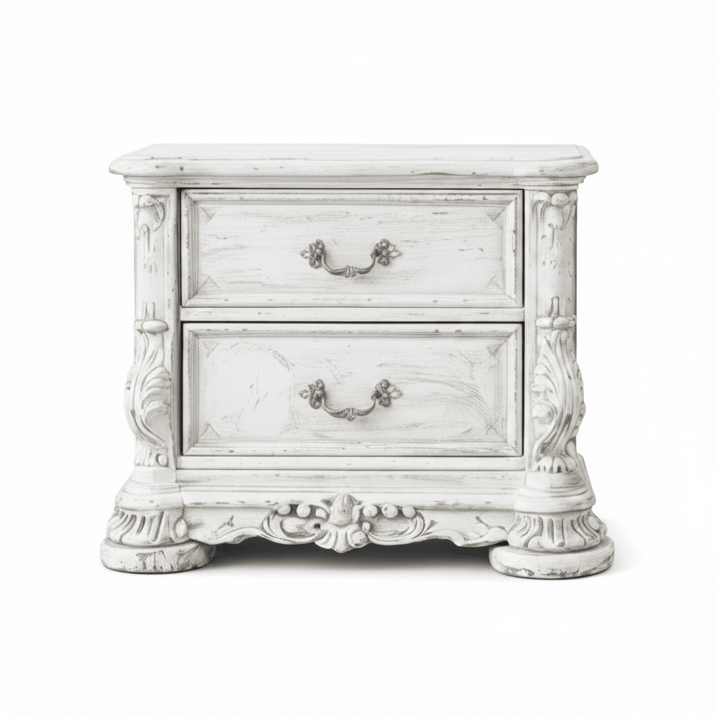 Aurelian Crest™ Hand - Carved Solid Wood Nightstand – handcrafted solid wood furniture