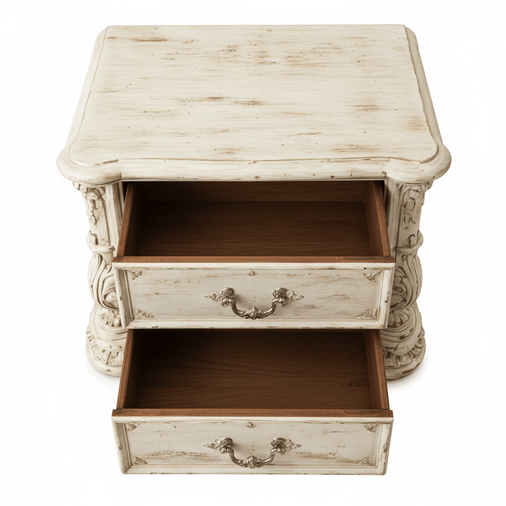 Aurelian Crest™ Hand - Carved Solid Wood Nightstand – handcrafted solid wood furniture