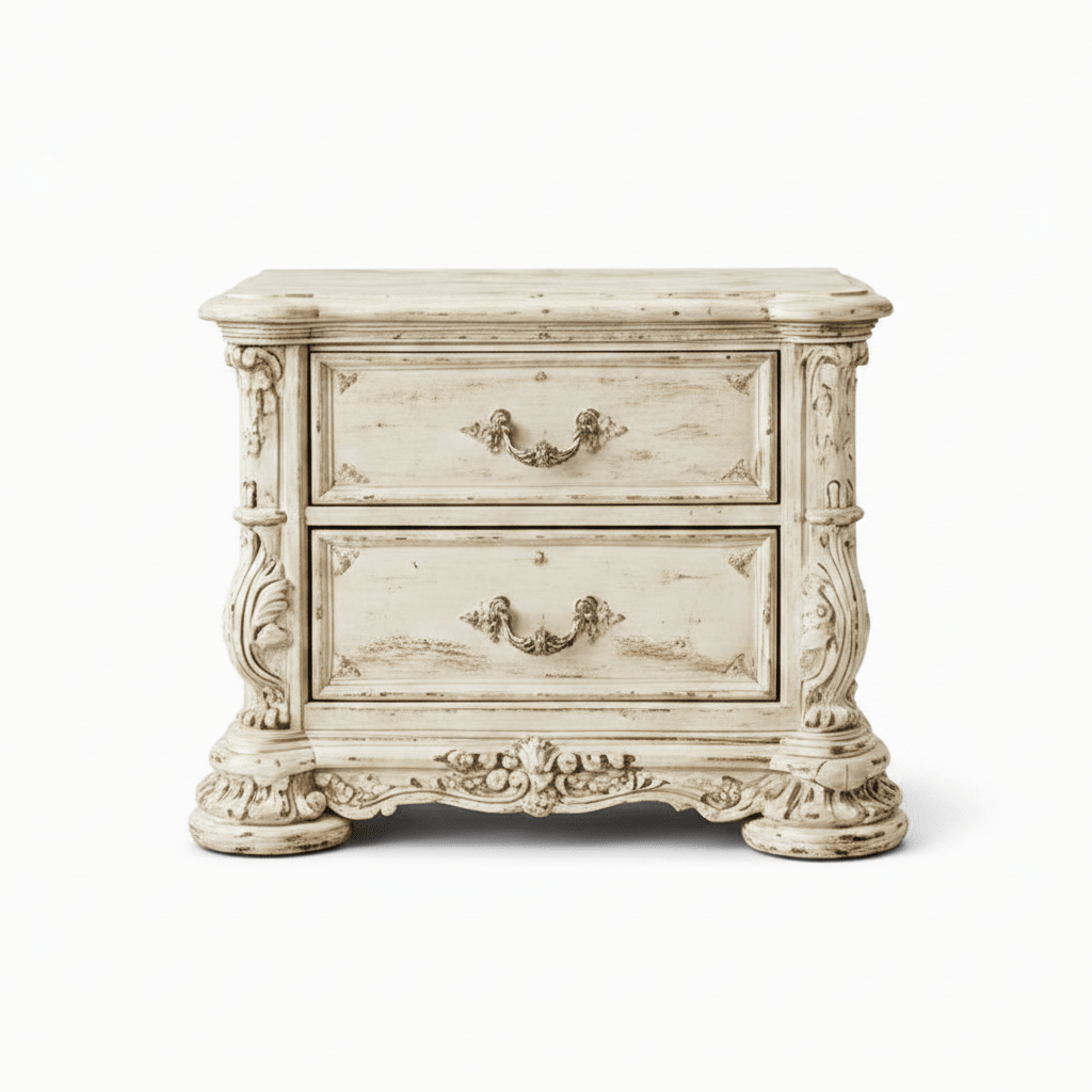 Aurelian Crest™ Hand - Carved Solid Wood Nightstand – handcrafted solid wood furniture