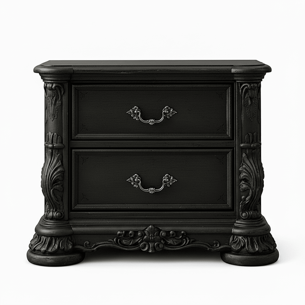 Aurelian Crest™ Hand - Carved Solid Wood Nightstand – handcrafted solid wood furniture