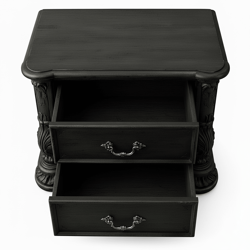 Aurelian Crest™ Hand - Carved Solid Wood Nightstand – handcrafted solid wood furniture