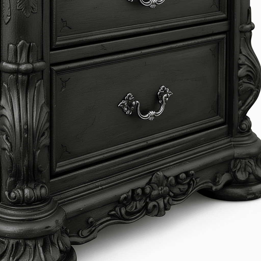 Aurelian Crest™ Hand - Carved Solid Wood Nightstand – handcrafted solid wood furniture