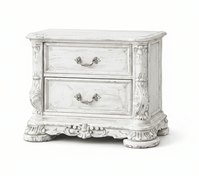 Aurelian Crest™ Hand - Carved Solid Wood Nightstand – handcrafted solid wood furniture