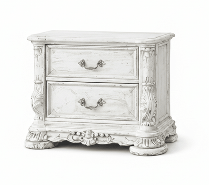 Aurelian Crest™ Hand - Carved Solid Wood Nightstand – handcrafted solid wood furniture