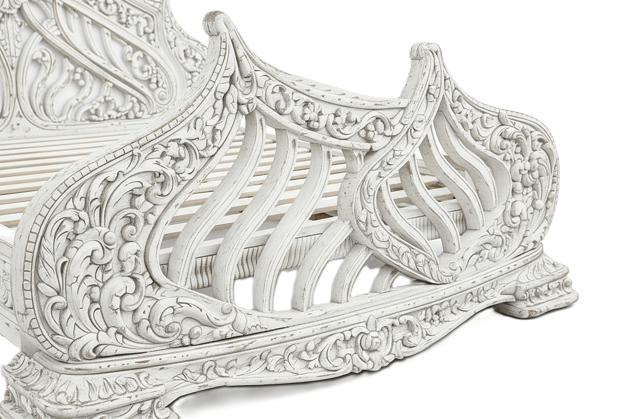 Aurelian Crest™ Hand - Carved Solid Wood Platform Bed & Bedroom Collection – handcrafted solid wood furniture