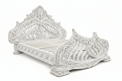 Aurelian Crest™ Hand - Carved Solid Wood Platform Bed & Bedroom Collection – handcrafted solid wood furniture