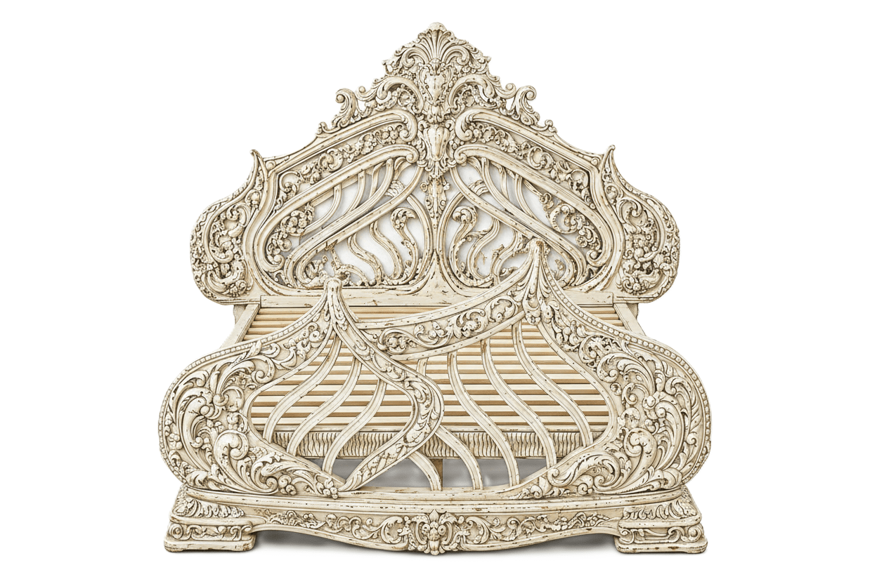 Aurelian Crest™ Hand - Carved Solid Wood Platform Bed & Bedroom Collection – handcrafted solid wood furniture