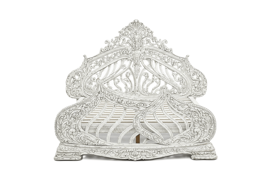 Aurelian Crest™ Hand - Carved Solid Wood Platform Bed & Bedroom Collection – handcrafted solid wood furniture