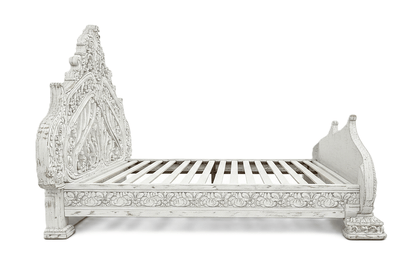 Aurelian Crest™ Hand - Carved Solid Wood Platform Bed & Bedroom Collection – handcrafted solid wood furniture