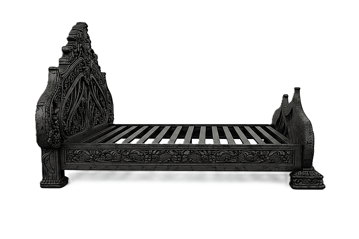 Aurelian Crest™ Hand - Carved Solid Wood Platform Bed & Bedroom Collection – handcrafted solid wood furniture