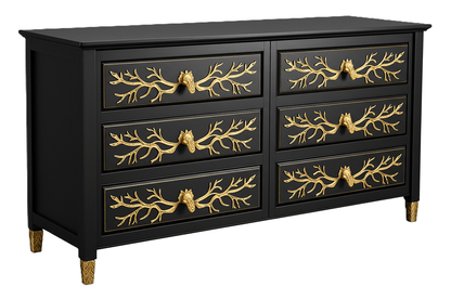 Aurum Arbor Royale™ Hand - Carved Solid Wood Dresser – handcrafted solid wood furniture