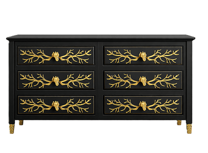 Aurum Arbor Royale™ Hand - Carved Solid Wood Dresser – handcrafted solid wood furniture