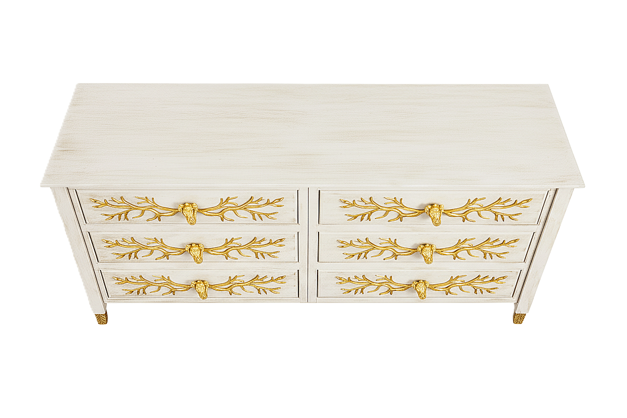 Aurum Arbor Royale™ Hand - Carved Solid Wood Dresser – handcrafted solid wood furniture
