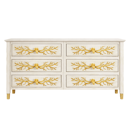 Aurum Arbor Royale™ Hand - Carved Solid Wood Dresser – handcrafted solid wood furniture
