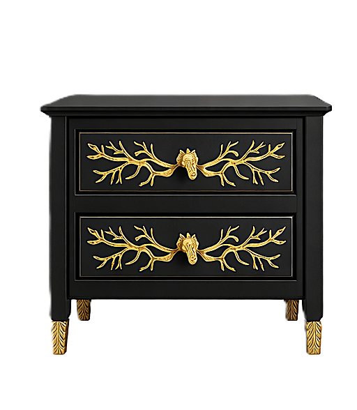 Aurum Arbor Royale™ Hand - Carved Solid Wood Nightstand – handcrafted solid wood furniture