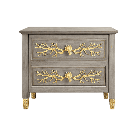 Aurum Arbor Royale™ Hand - Carved Solid Wood Nightstand – handcrafted solid wood furniture