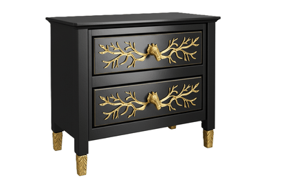 Aurum Arbor Royale™ Hand - Carved Solid Wood Nightstand – handcrafted solid wood furniture