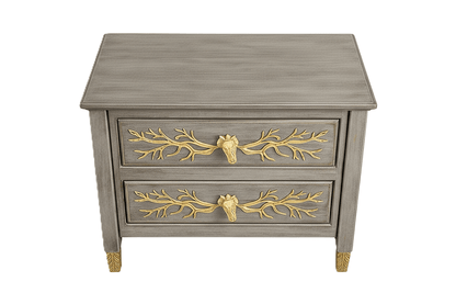 Aurum Arbor Royale™ Hand - Carved Solid Wood Nightstand – handcrafted solid wood furniture