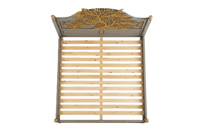 Aurum Arbor Royale™ Hand - Carved Solid Wood Platform Bed & Bedroom Collection – handcrafted solid wood furniture