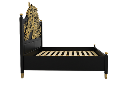 Aurum Arbor Royale™ Hand - Carved Solid Wood Platform Bed & Bedroom Collection – handcrafted solid wood furniture